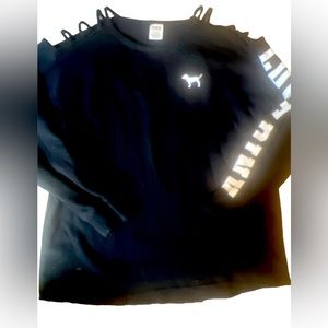 Vs pink cold shoulder sweatshirt